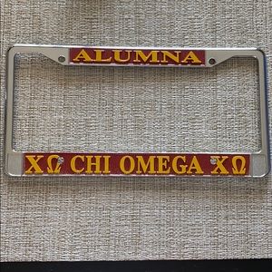 Chi Omega Alumna License Plate Holder